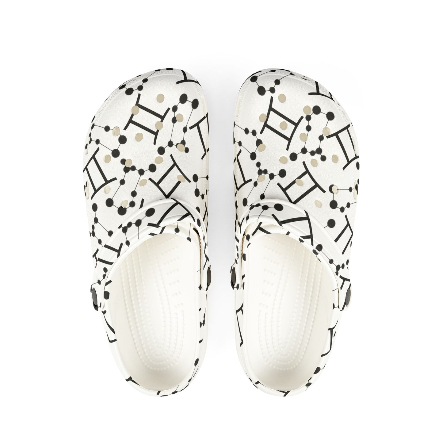 EVA Foam Rubber Shoes (AOP), Material 100% EVA, Gemini Zodiac Design