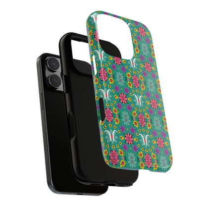Tough Cases, Aquarius, Zodiac v4, Flower Pattern
