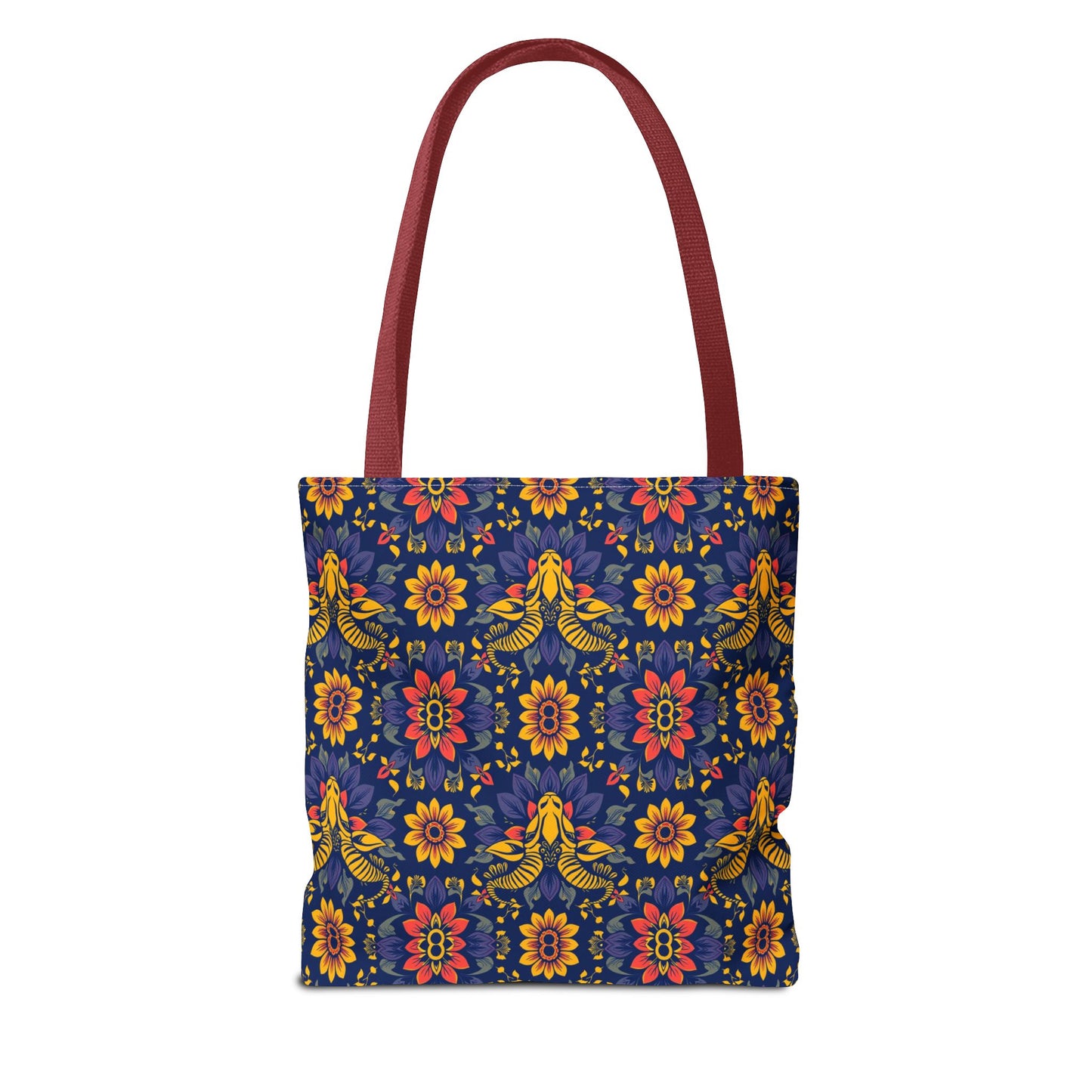 Tote Bag, (AOP), Taurus, Zodiac v3, Flower Pattern