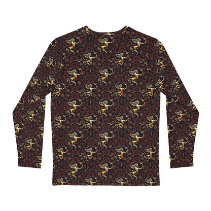Men's Long Sleeve Shirt, (AOP), Sagittarius, Zodiac, Pattern