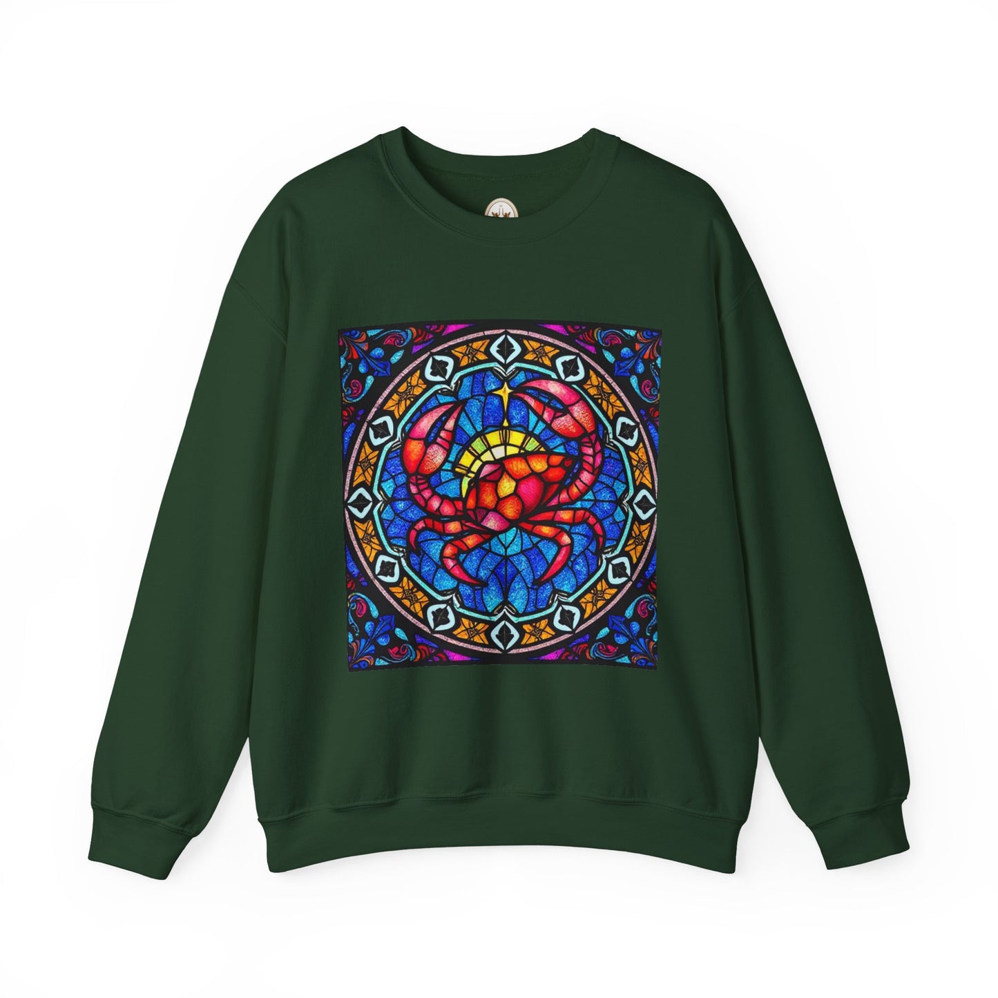 Unisex Heavy Blend™ Crewneck Sweatshirt, Glass 1, Cancer Zodiac Design