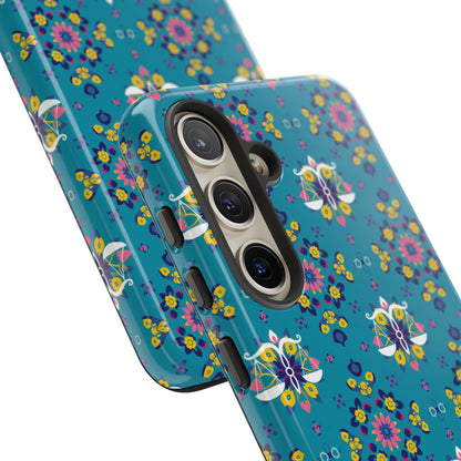 Tough Cases, Libra, Zodiac v2, Flower Pattern