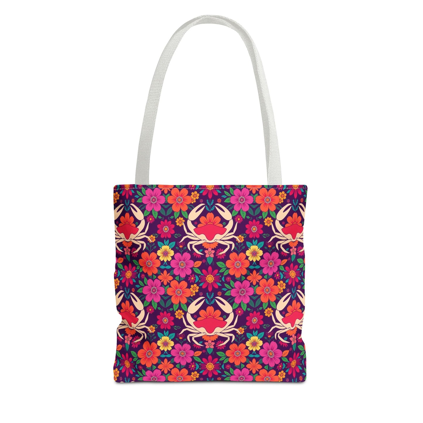 Tote Bag (AOP), Cancer, Zodiac, Flower Pattern