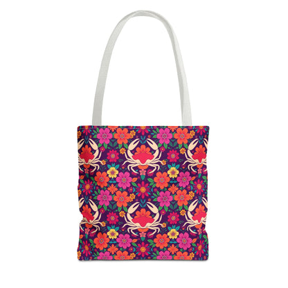 Tote Bag (AOP), Cancer, Zodiac, Flower Pattern