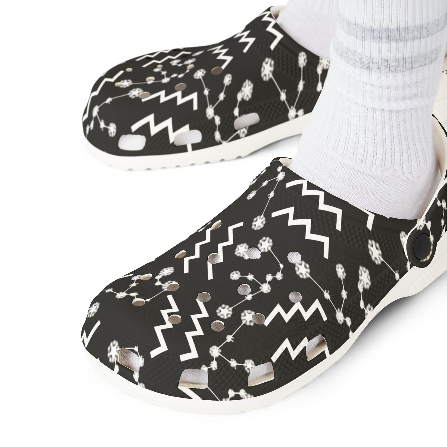 EVA Foam Rubber Shoes (AOP), Material 100% EVA, Aquarius Zodiac Design