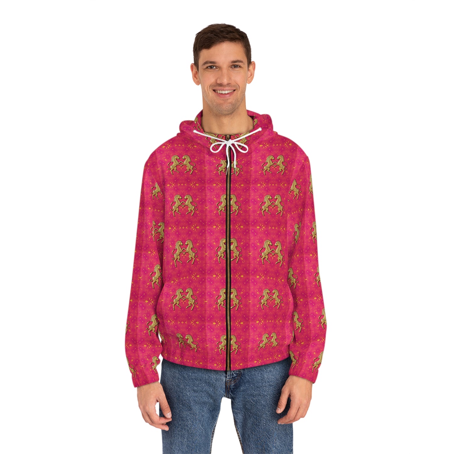 Full-Zip Hoodie (AOP), Gemini, Zodiac v3, Pattern