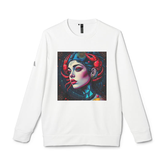 Adidas, Unisex Fleece Crewneck Sweatshirt, Cancer, Pop Art v1, Zodiac