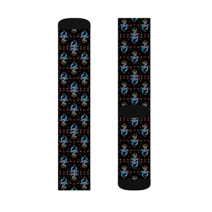 Sublimation Socks, Aquarius, Zodiac v3, Jewel Pattern
