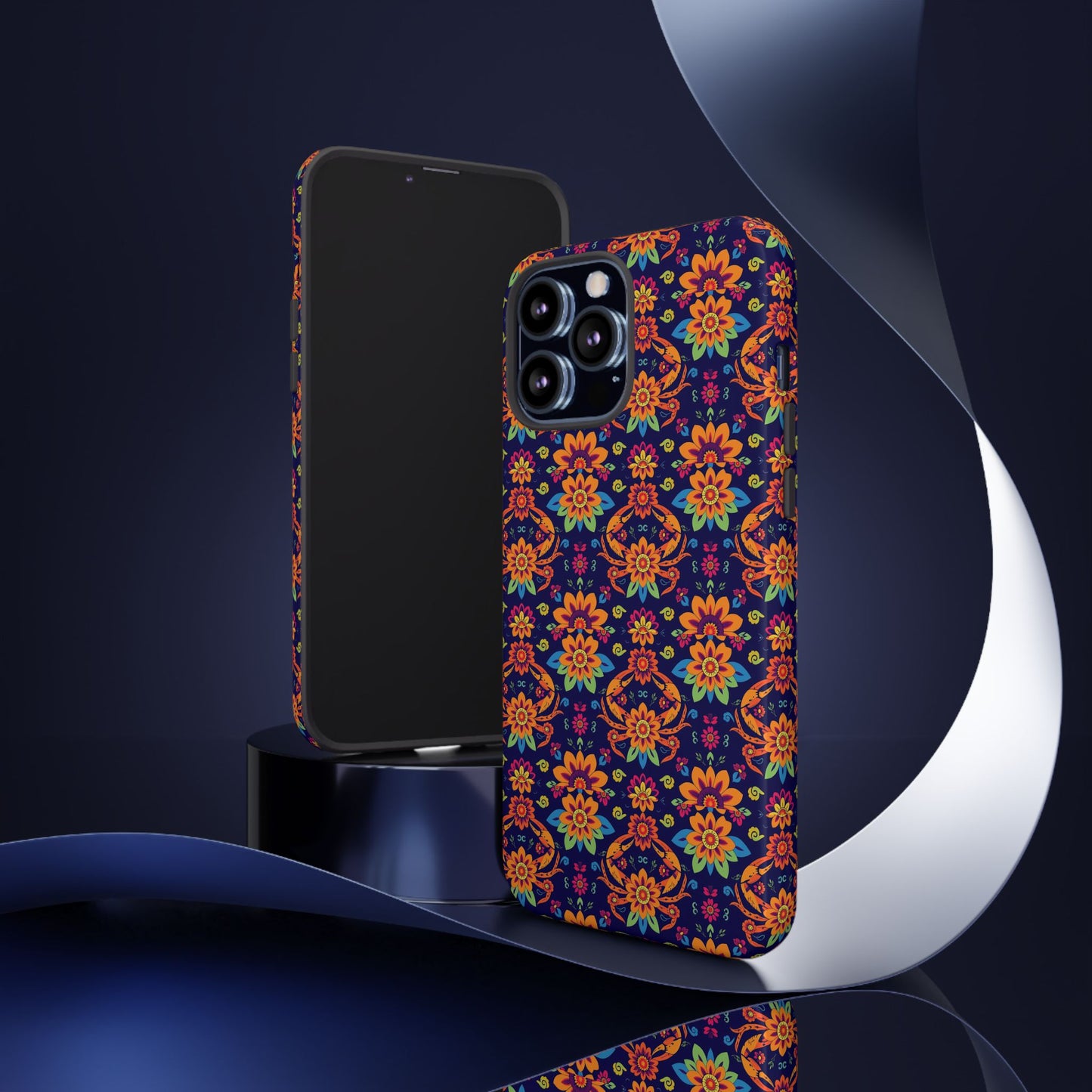 Tough Cases, Cancer, Zodiac, Flower Pattern