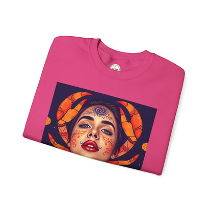 Unisex Heavy Blend™ Crewneck Sweatshirt, Cancer, Zodiac v1, Sexy Pattern