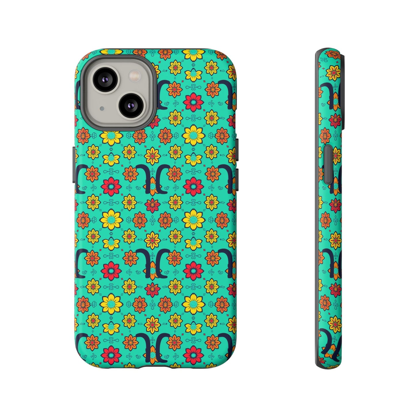 Tough Cases, Aquarius, Zodiac v2, Flower Pattern