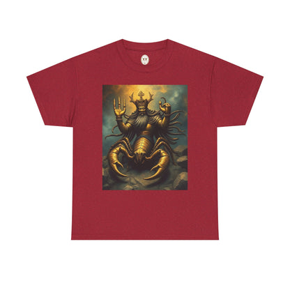 Unisex Heavy Cotton T-Shirt, Desert Scorpio King, Zodiac Design