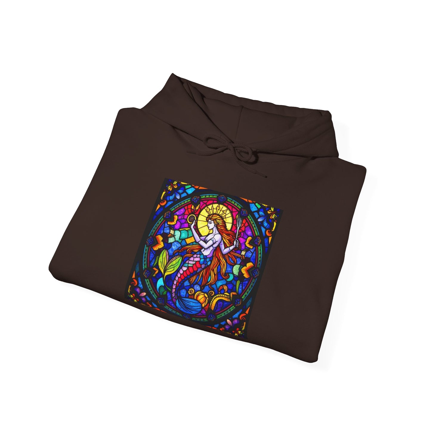 Unisex Heavy Blend™ Hooded Sweatshirt with glass Aquarius zodiac design