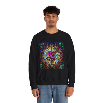 Unisex Heavy Blend™ Crewneck Sweatshirt, Glass 1, Sagittarius Zodiac Design