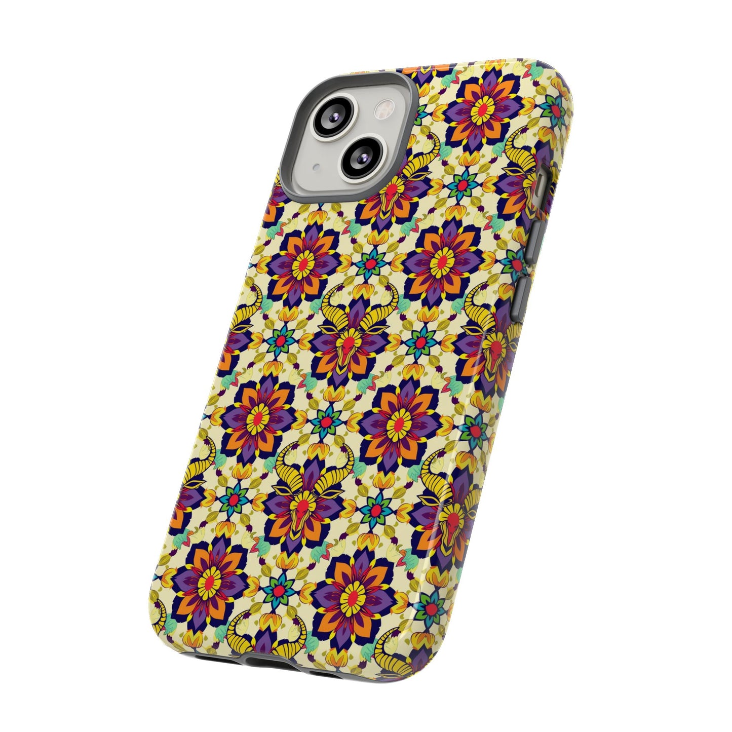 Tough Cases, Taurus, Zodiac v1, Flower Pattern