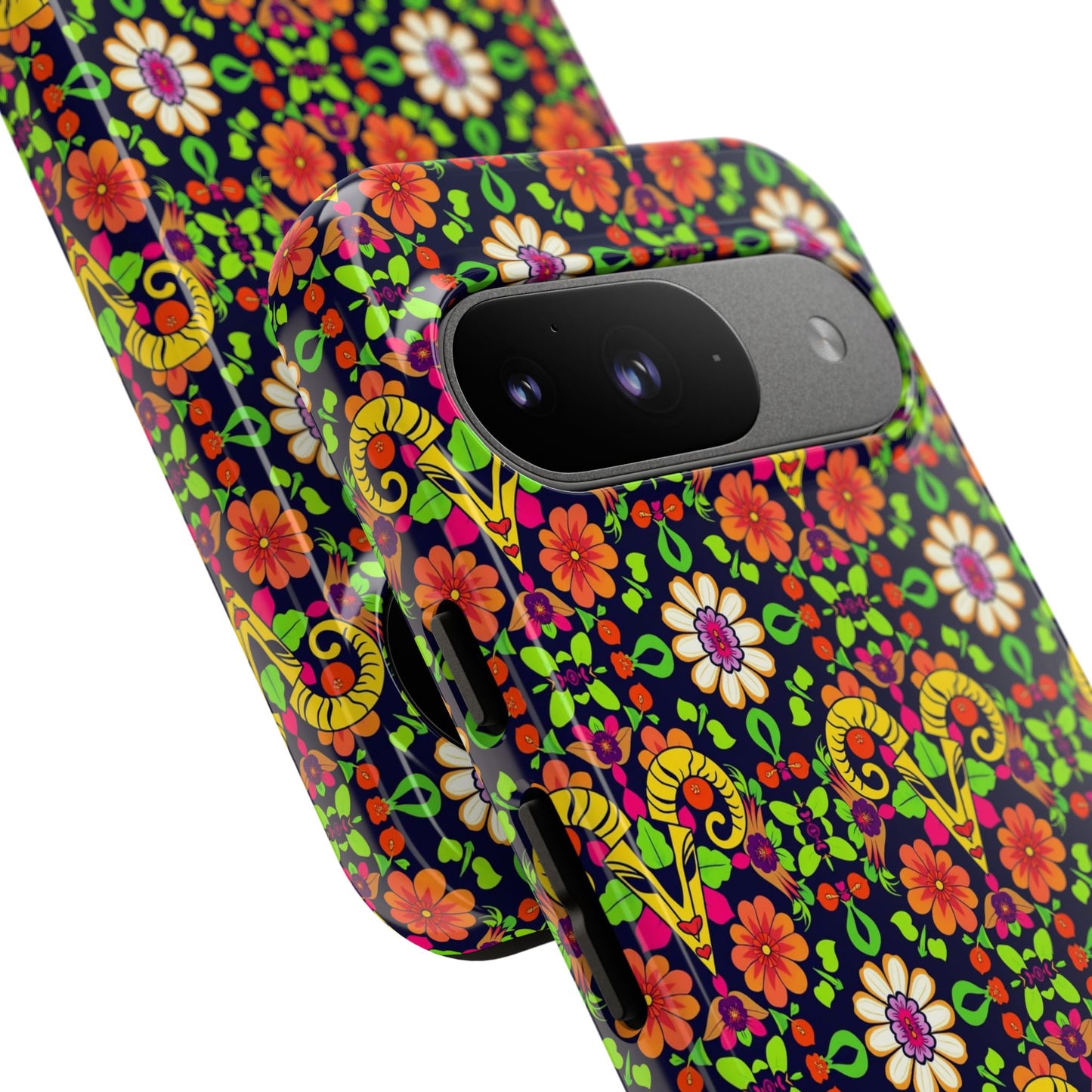 Tough Cases, Aries, Zodiac v4, Flower Pattern