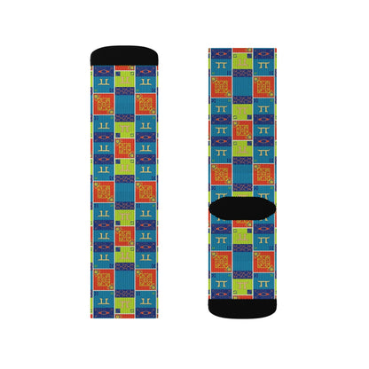 Sublimation Socks, Gemini, Zodiac v1, Shapes Pattern