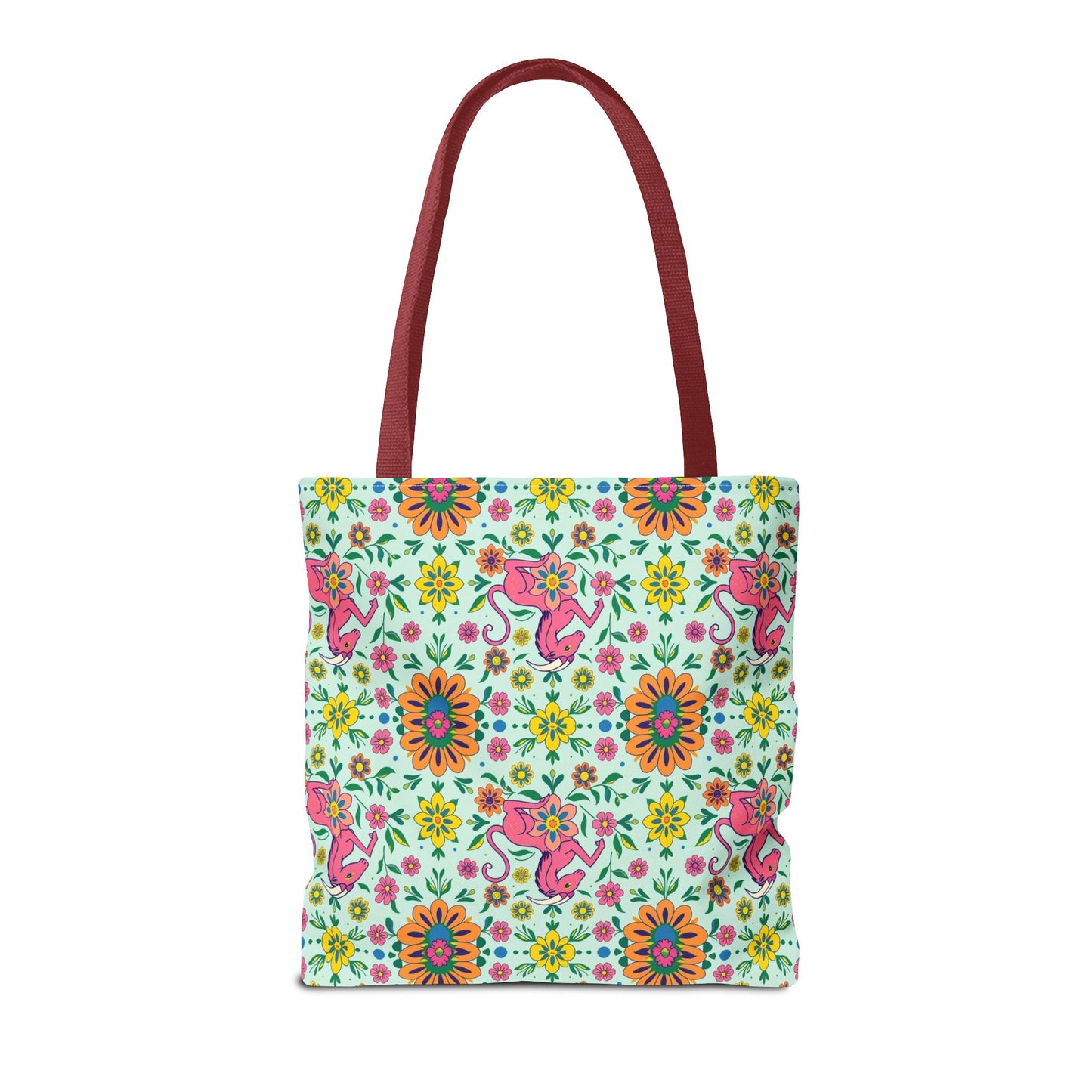 Tote Bag (AOP), Aquarius, Zodiac, Flower Pattern