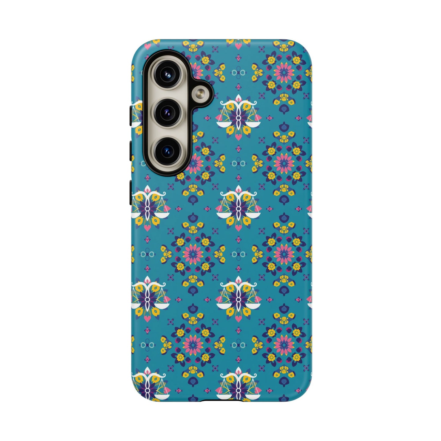 Tough Cases, Libra, Zodiac v2, Flower Pattern