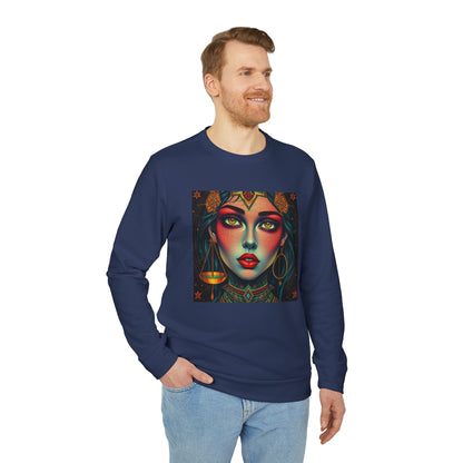 Adidas, Unisex Fleece Crewneck Sweatshirt, Libra, Pop Art v1, Zodiac