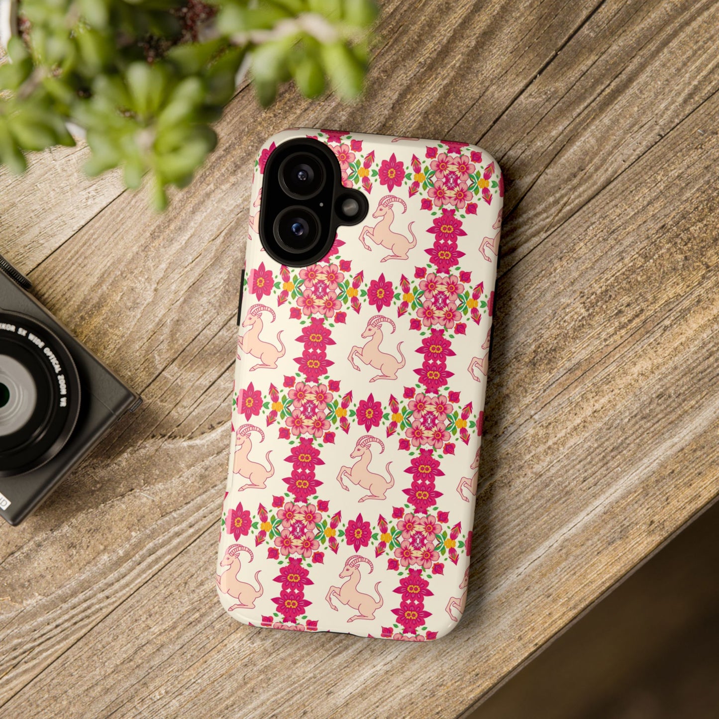 Tough Cases, Capricorn, Zodiac v3, Flower Pattern