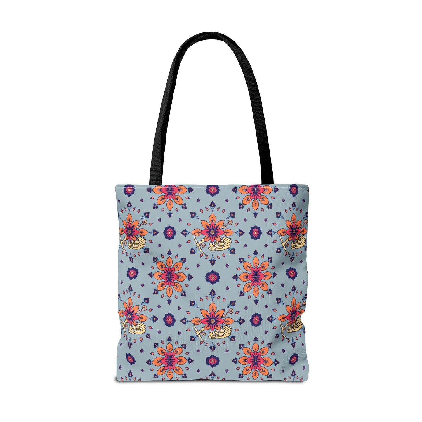 Tote Bag, (AOP), Sagittarius, Zodiac v1, Flower Pattern