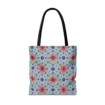 Tote Bag, (AOP), Sagittarius, Zodiac v1, Flower Pattern