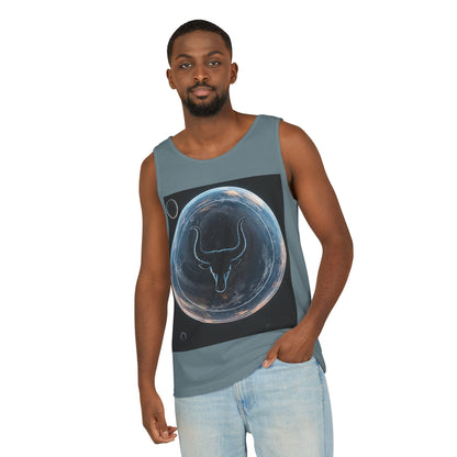 Unisex Garment-Dyed, Tank Top, Taurus Design, Planet Animal v1, 100% US cotton