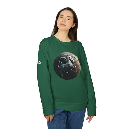 Adidas, Unisex Fleece Crewneck Sweatshirt, Aries, Planet Animal, Zodiac