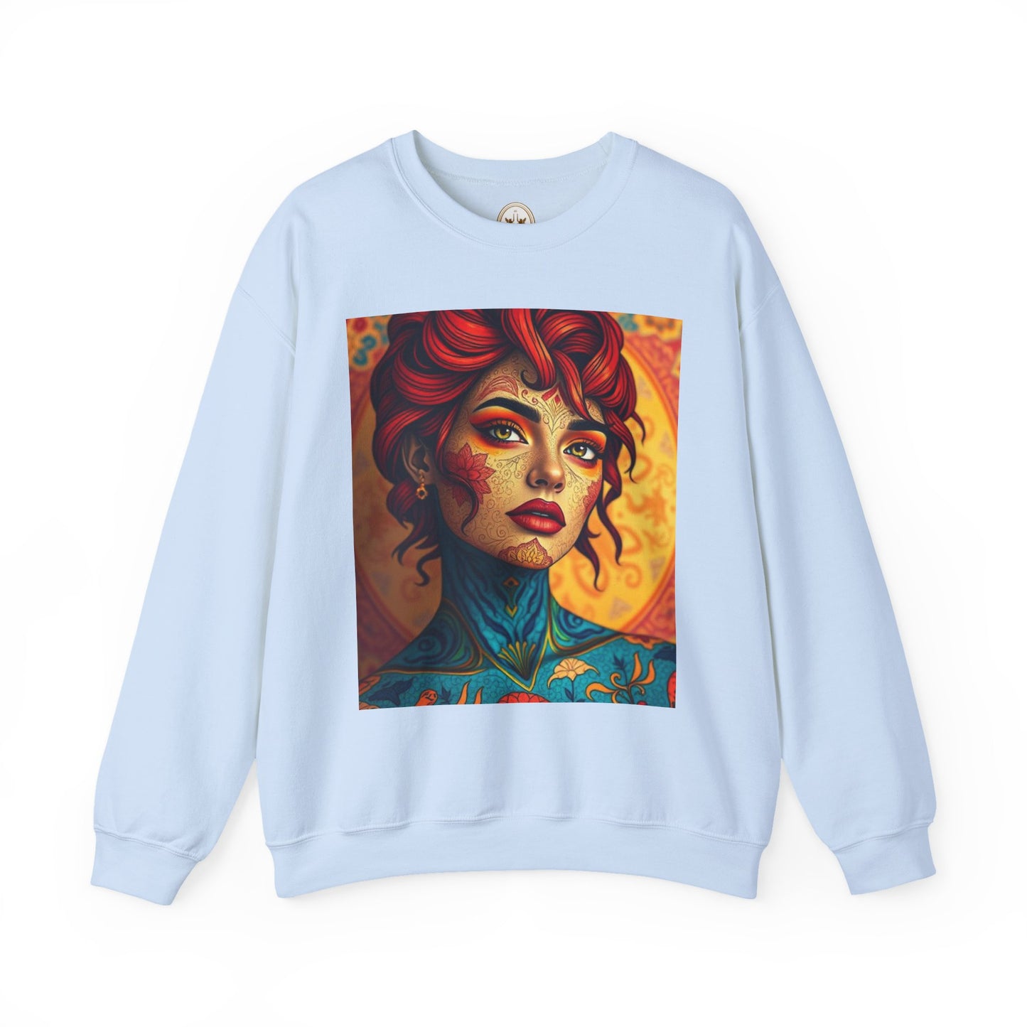 Unisex Heavy Blend™ Crewneck Sweatshirt, Aquarius, Zodiac v2, Sexy Pattern