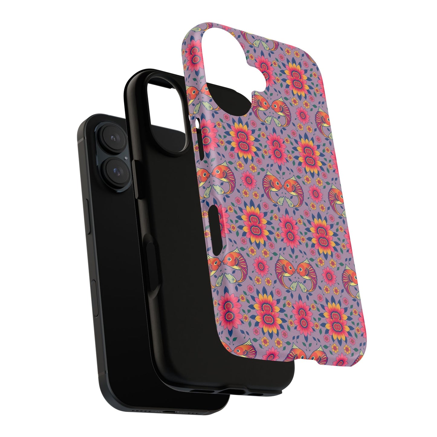 Tough Cases, Pisces, Zodiac v3, Flower Pattern
