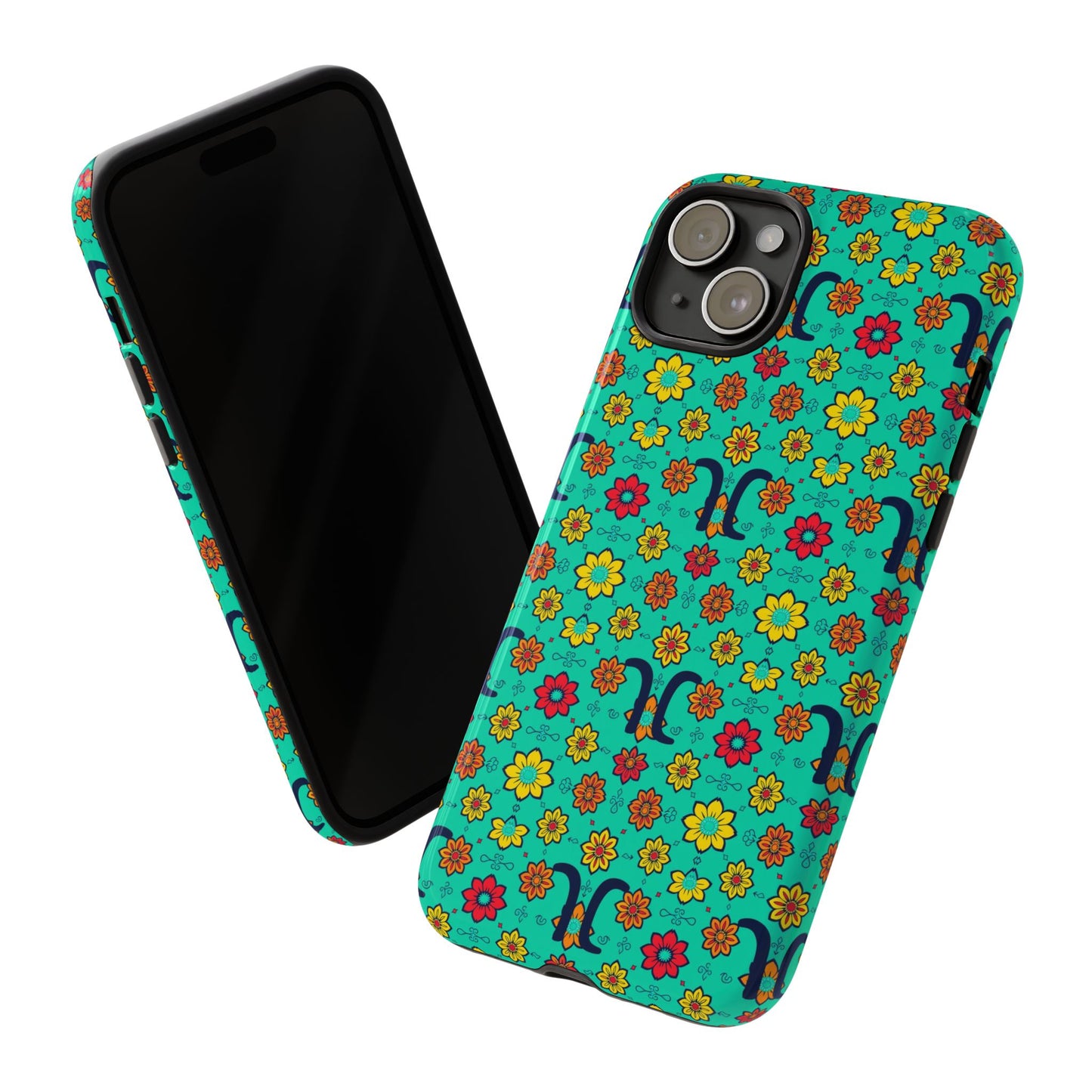 Tough Cases, Aquarius, Zodiac v2, Flower Pattern