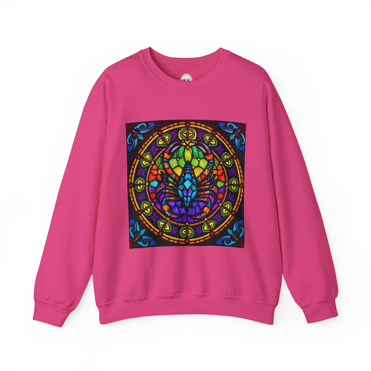 Unisex Heavy Blend™ Crewneck Sweatshirt, Glass 1, Scorpio Zodiac Design