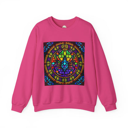Unisex Heavy Blend™ Crewneck Sweatshirt, Glass 1, Scorpio Zodiac Design