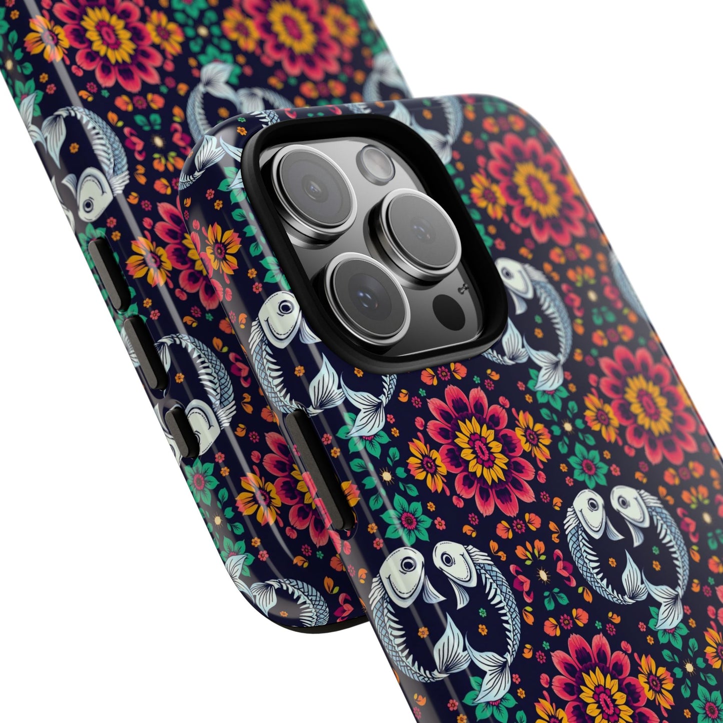 Tough Cases, Pisces, Zodiac v4, Flower Pattern