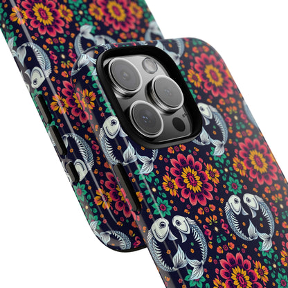 Tough Cases, Pisces, Zodiac v4, Flower Pattern