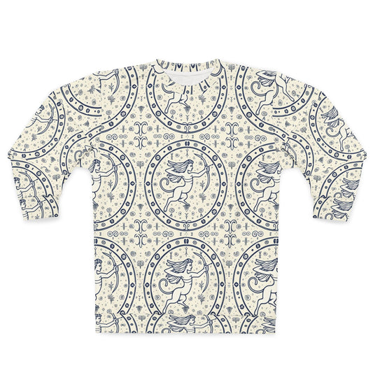 Unisex Sweatshirt, Zodiac Design, Pattern v1, Sagittarius, AOP