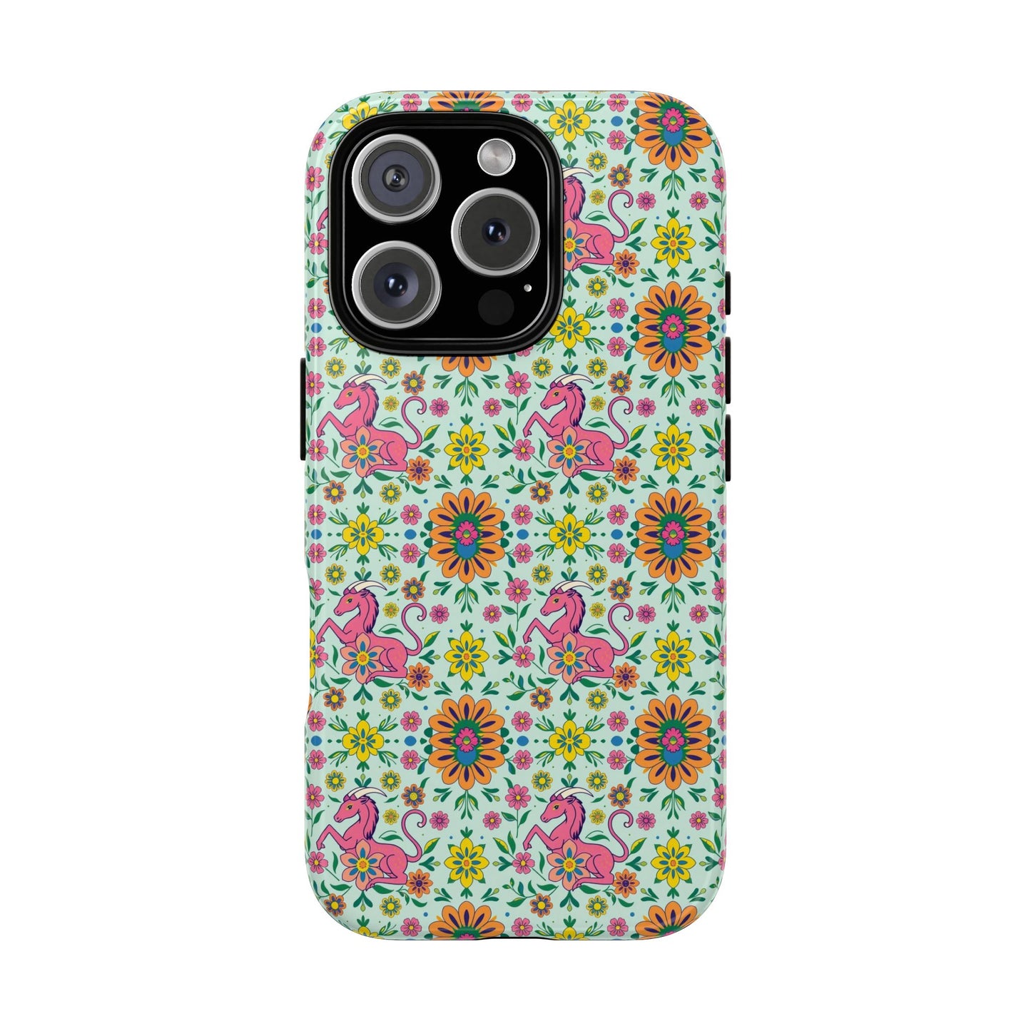 Tough Cases, Aquarius, Zodiac, Flower Pattern