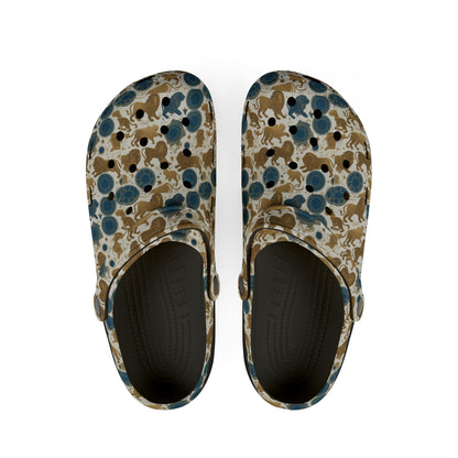 EVA Foam Rubber Shoes, (AOP), Leo, Zodiac, Pattern