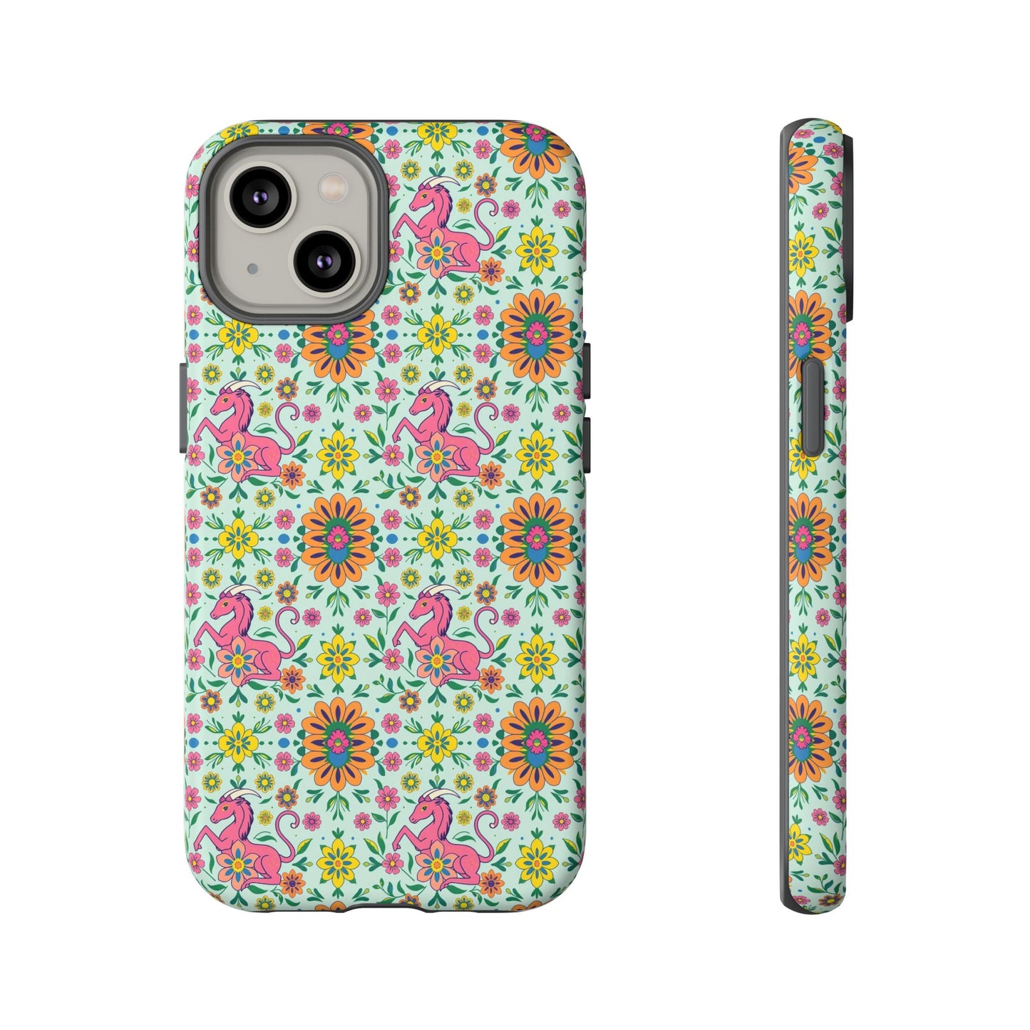 Tough Cases, Aquarius, Zodiac, Flower Pattern