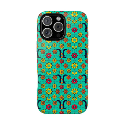 Tough Cases, Aquarius, Zodiac v2, Flower Pattern