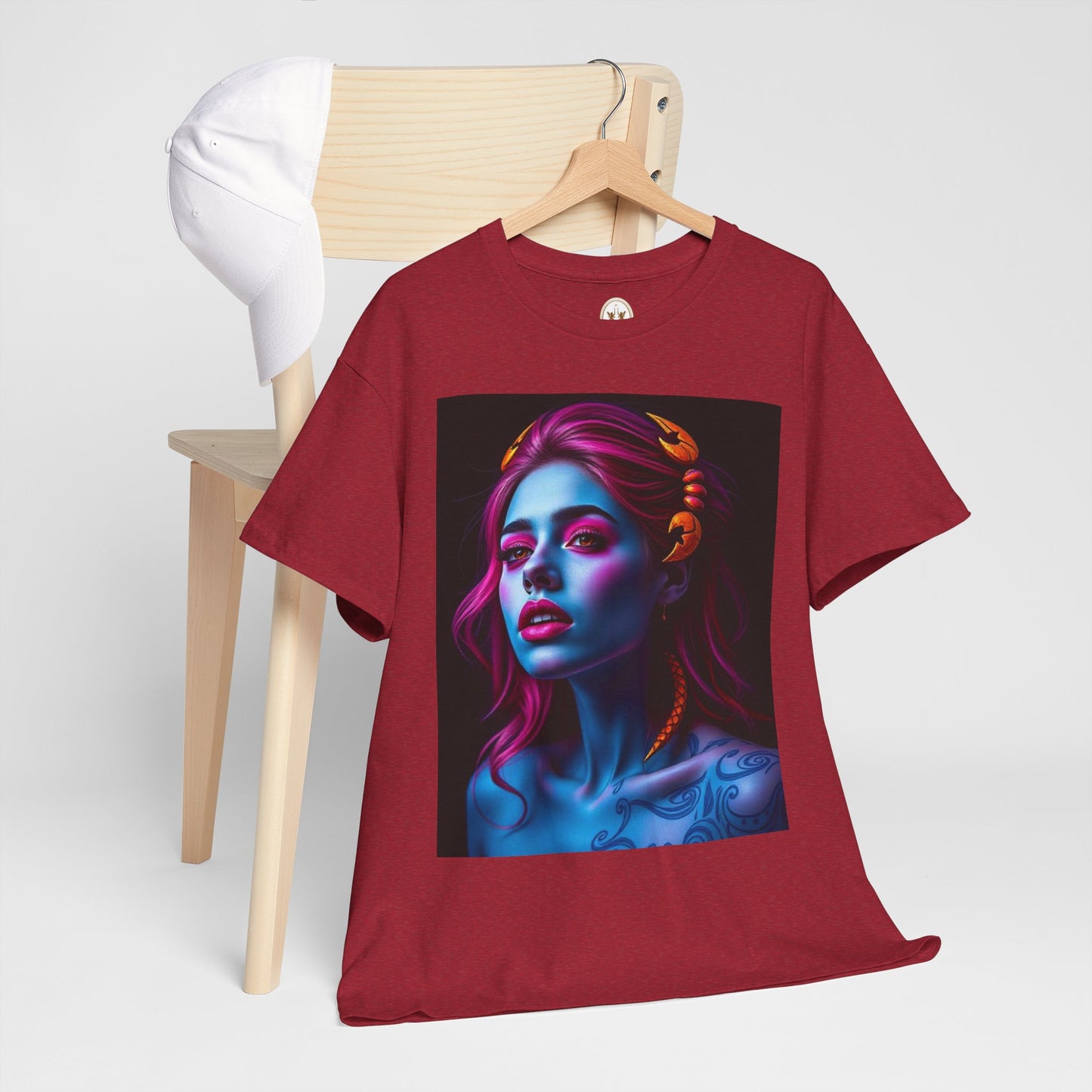 Unisex Heavy Cotton T-Shirt, Scorpio, Zodiac, Sexy Art