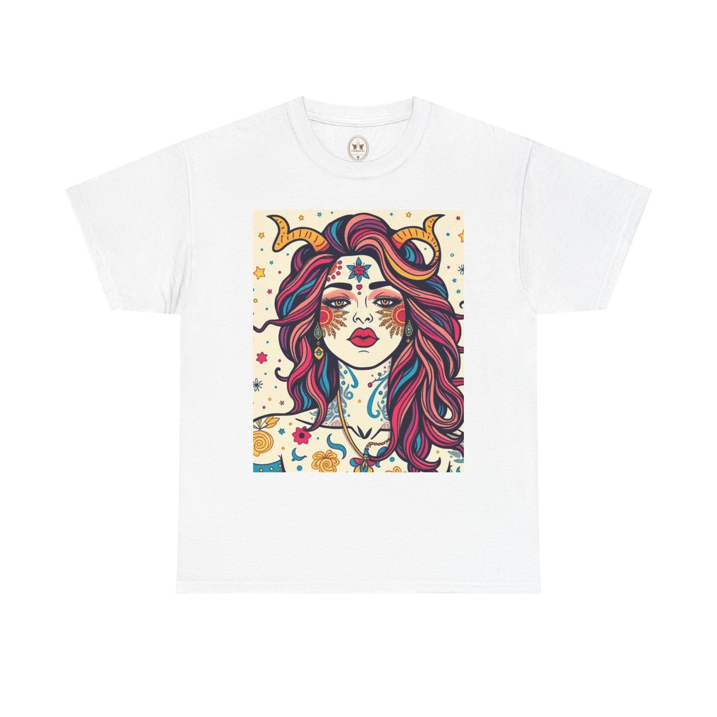 Unisex Heavy Cotton T-Shirt, Virgo, Zodiac v3, Sexy Art