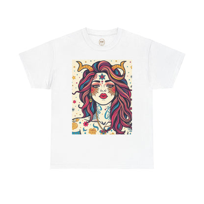 Unisex Heavy Cotton T-Shirt, Virgo, Zodiac v3, Sexy Art