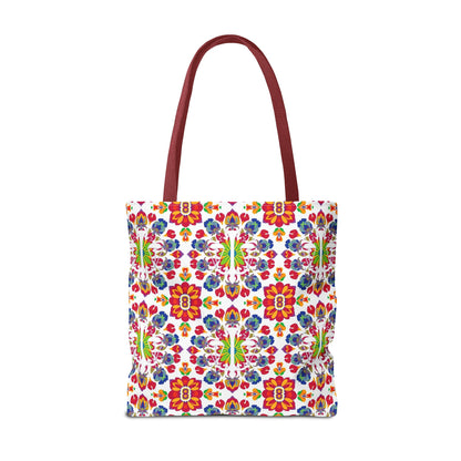 Tote Bag, (AOP), Libra, Zodiac v5, Flower Pattern