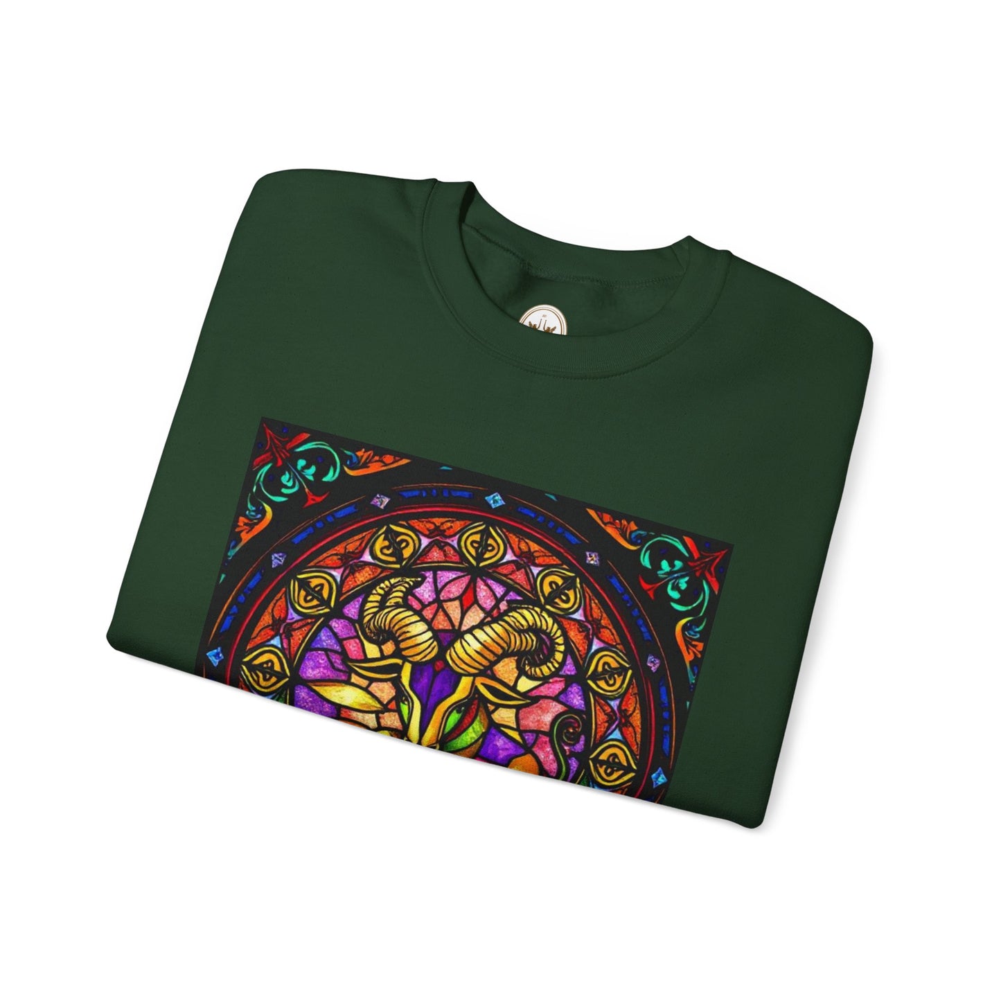Unisex Heavy Blend™ Crewneck Sweatshirt, Glass 1, Taurus Zodiac Design