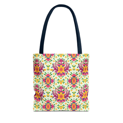 Tote Bag (AOP), Cancer, Zodiac v1, Flower Pattern