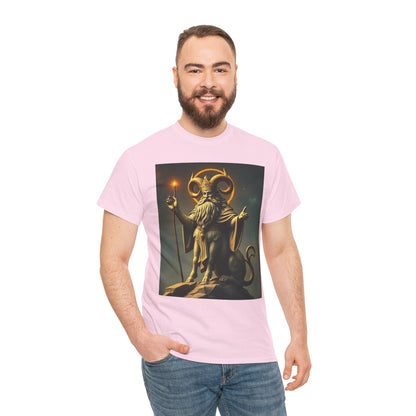 Unisex Heavy Cotton T-Shirt, Taurus God v1, Zodiac Design