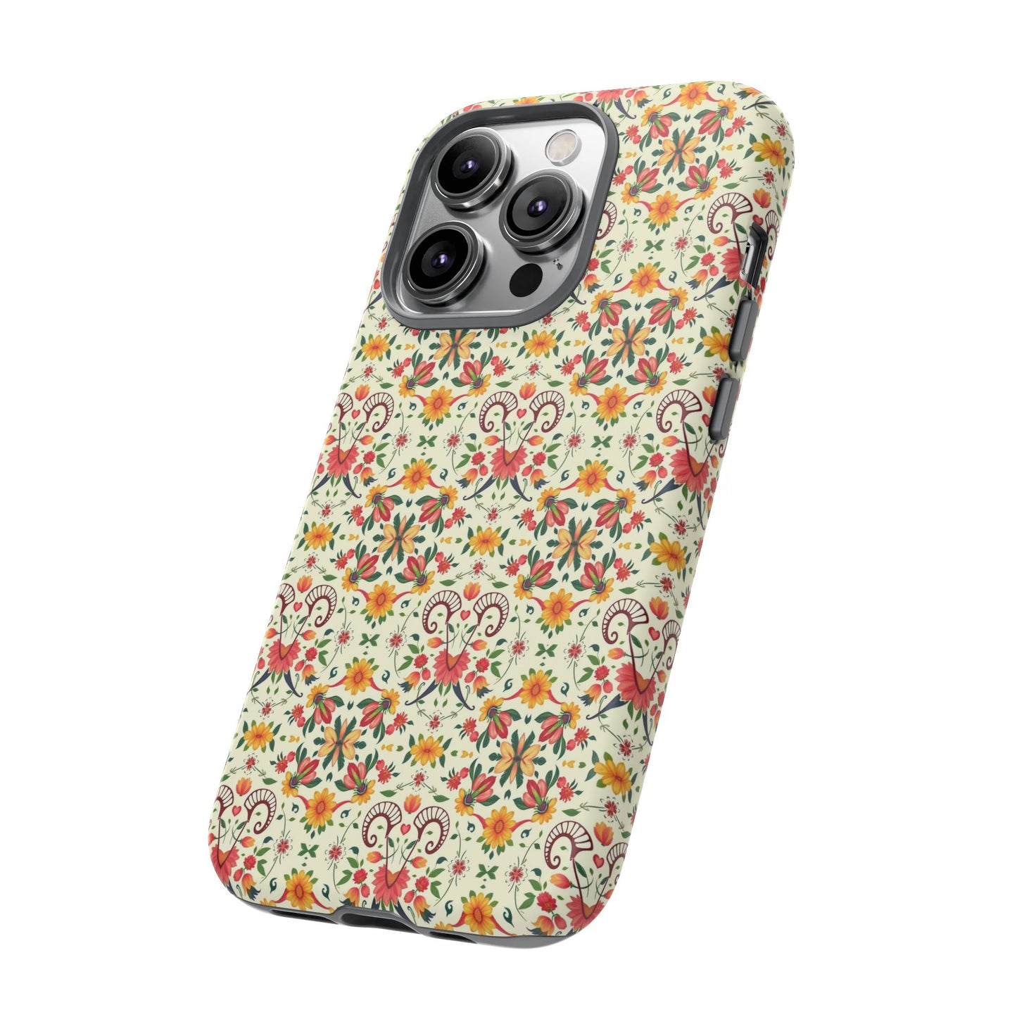 Tough Cases, Aries, Zodiac, Flower Pattern