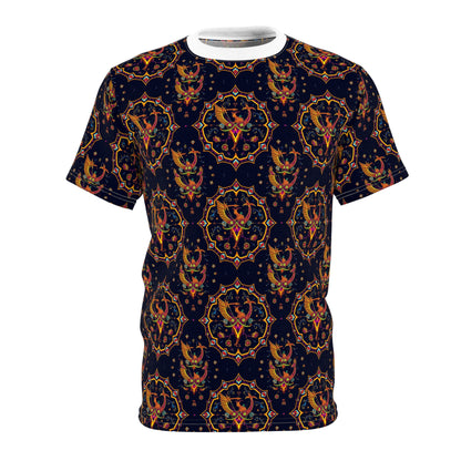 Unisex Cut & Sew T-Shirt, (AOP), Sagittarius, Zodiac v2, Jewels Pattern